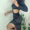 Vestido Bela Mídi Fenda Lateral