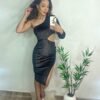 Vestido Bela Mídi Fenda Lateral